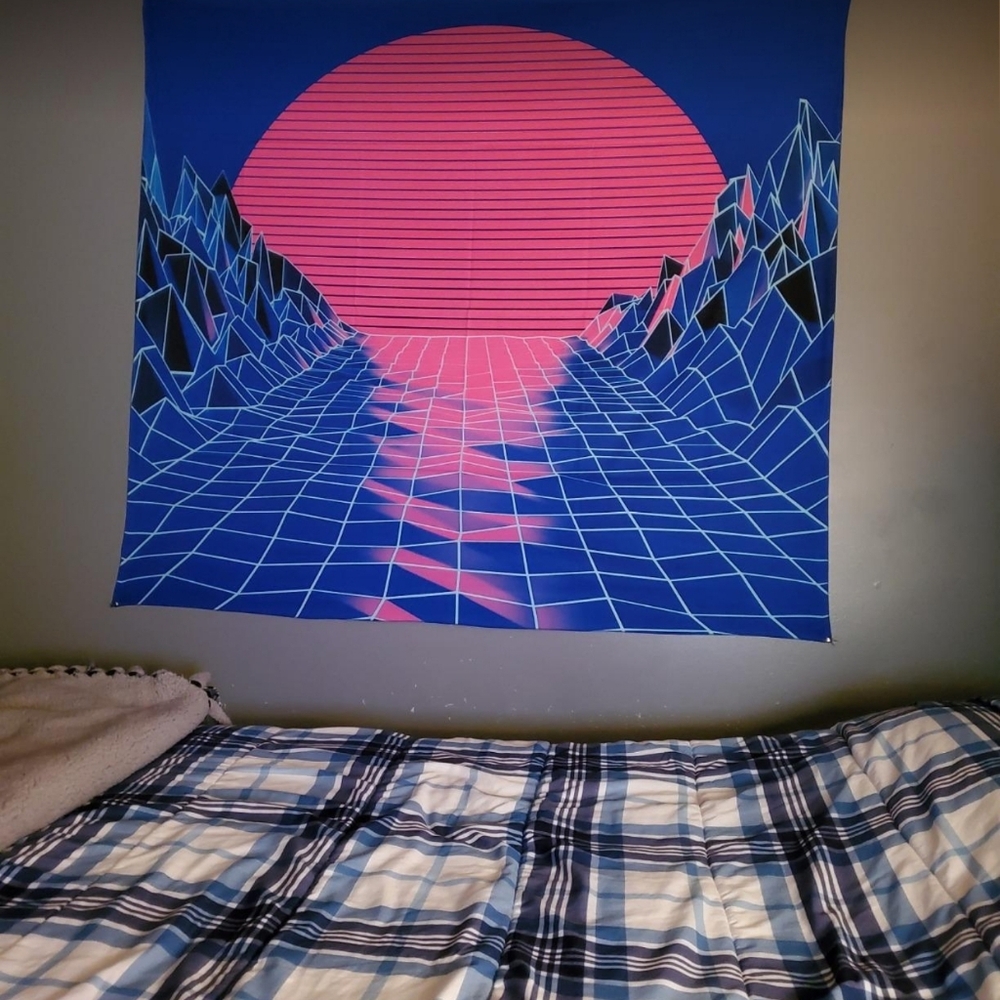 Vaporwave California Sun Tapestry